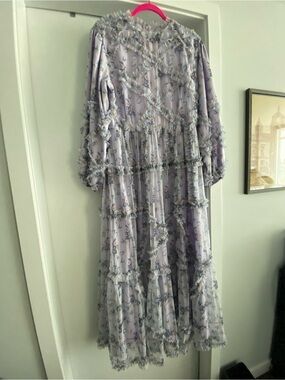 JessaKae Lavender Floral Tiered Maxi Dress